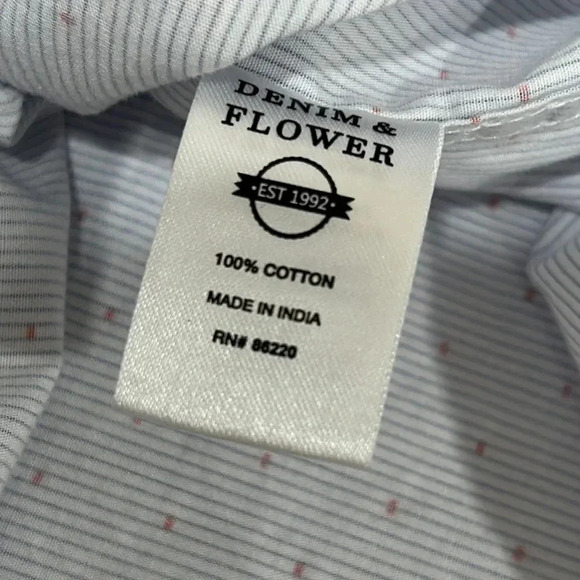Denim & Flower slim fit button down casual shirt - Picture 5 of 6